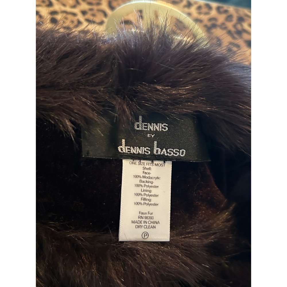 Dennis Basso Brown Faux‎ Fur Headband One Size Fits Most Winter Accessory